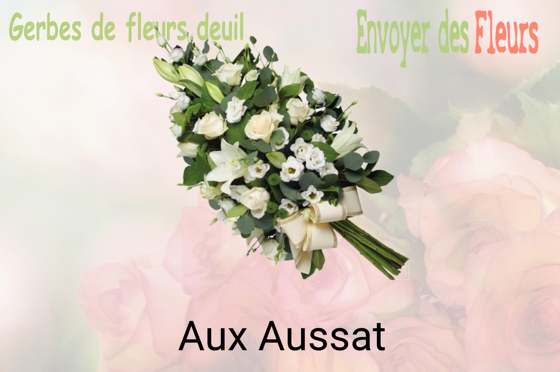 Gerbe de fleurs de deuil livrée à Aux-Aussat